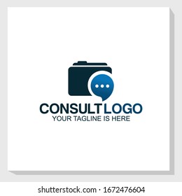 data consultation logo vector, technology logo vector