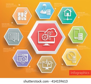 Data content concept info graphic design,vector