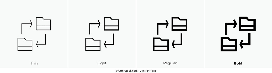 data copy icon. Thin, Light Regular And Bold style design isolated on white background