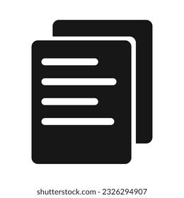 Data copy silhouette icon. Vector.