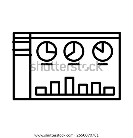 Data Dashboard Editable Stroke Icon