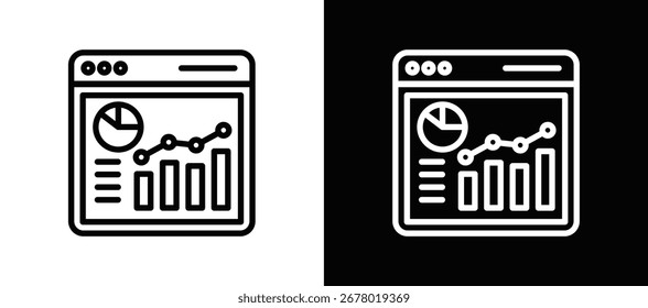Icono De Panel De Datos En Estilo Relleno En Blanco Y Negro