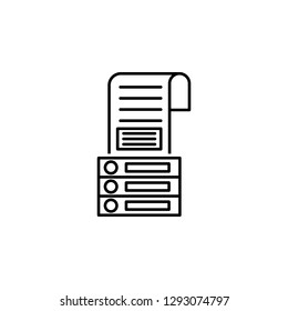 data, database icon. Element of technological data icon for mobile concept and web apps. Thin line data, database icon can be used for web and mobile