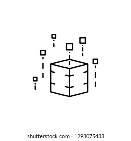 data, database icon. Element of technological data icon for mobile concept and web apps. Thin line data, database icon can be used for web and mobile