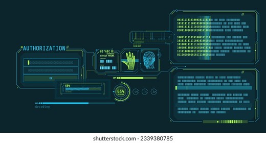 Data decoding program interface with authorization window.