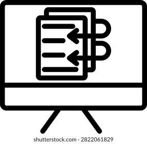 Data Deduplication Vector Design Icon Style