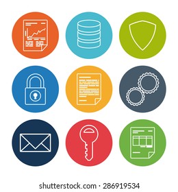 Data design over white background, vector illustration.