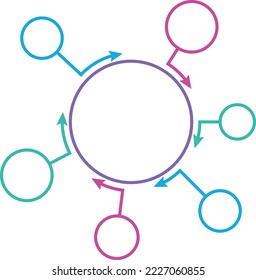 Data diagram color circles. Infographic frame element