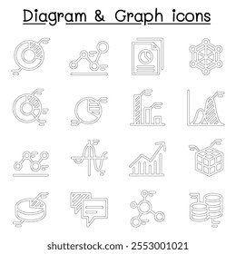Data, Diagram , Graph Infographic icon set