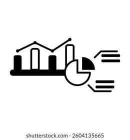 data diagram icon, simple flat style, illustration, logo sign symbol pictogram template, for ui or ux isolated on white for mobile app, editable