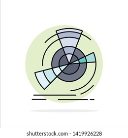 Data, diagram, performance, point, reference Flat Color Icon Vector