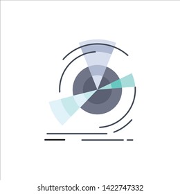 Data, Diagram, Performance, Point, Reference Flat Color Icon Vector