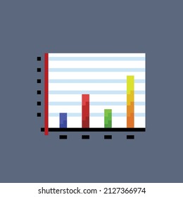 data diagram in pixel style