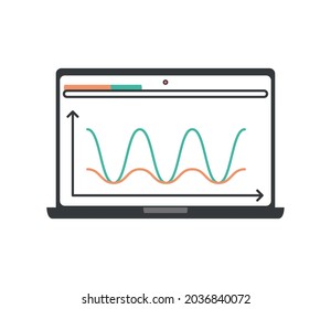 data digital analysis icon isolated