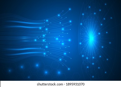 data digital lines connection futuristic technology abstract background.