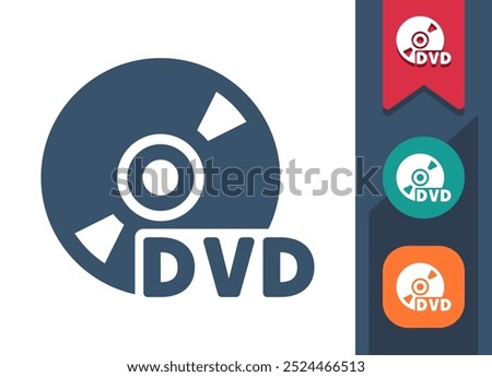 Data Disc, CD, DVD, Blu-ray Icon. Professional, pixel perfect icon. EPS 10 format.