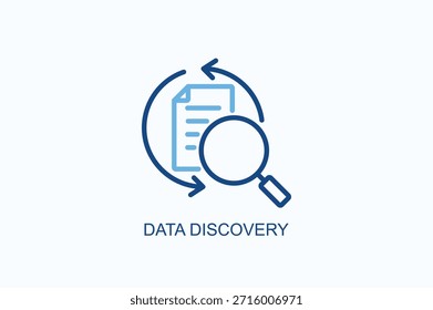 Ilustração De Vetor Isolado De Logotipo Ou Ícone De Detecção De Dados