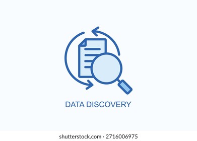 Ilustração De Vetor Isolado De Logotipo Ou Ícone De Detecção De Dados