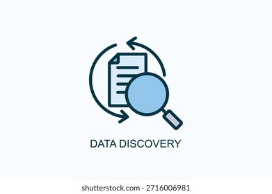 Ilustração De Vetor Isolado De Logotipo Ou Ícone De Detecção De Dados