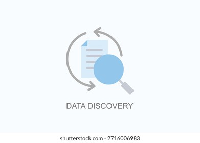 Ilustração De Vetor Isolado De Logotipo Ou Ícone De Detecção De Dados
