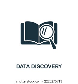 Data Discovery icon. Monochrome simple Business Intelligence icon for templates, web design and infographics