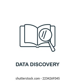 Data Discovery icon. Monochrome simple Business Intelligence icon for templates, web design and infographics