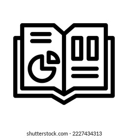data discovery line icon illustration vector graphic