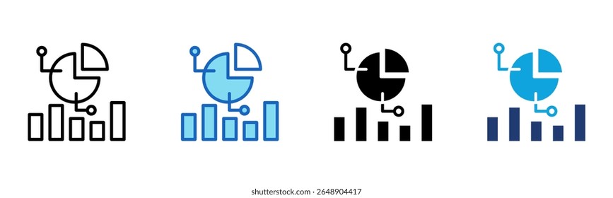 Data Distribution icon Multi Style Vector Illustration