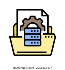 data document paper color icon vector. data document paper sign. isolated symbol illustration