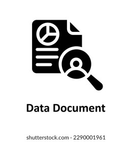 Data Document  Vector  solid icons. Simple stock illustration stock