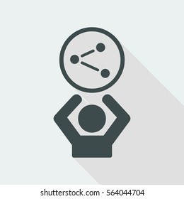 Data download button - Vector web icon