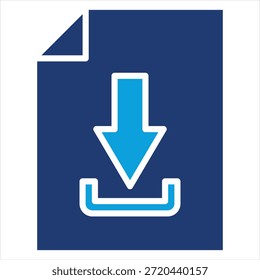Descarga de datos Flat Blue Icon Style