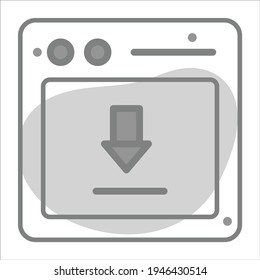 data download icon with background modern illustration