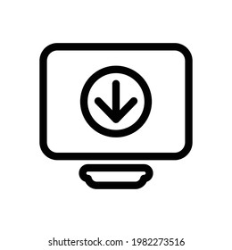 Data download icon, Line Vector graphics