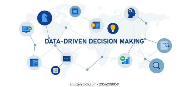 data driven decision making strategy analysis statistics information business benchmarking finance infographic company visualization