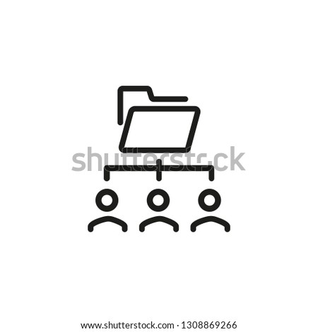 Data driven HR line icon. Diversifying, group, audience. Teamwork concept. Can be used for topics like optimization, connection, job search candidates