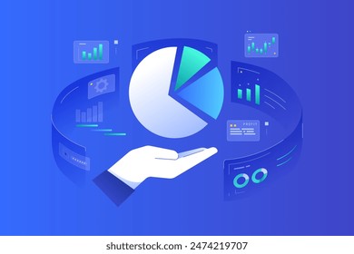 Data Driven Marketing business illustration