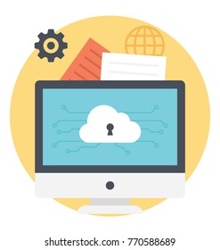 
Data Encryption Flat Icon 
