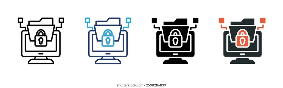 Data Encryption Icon Element For Design
