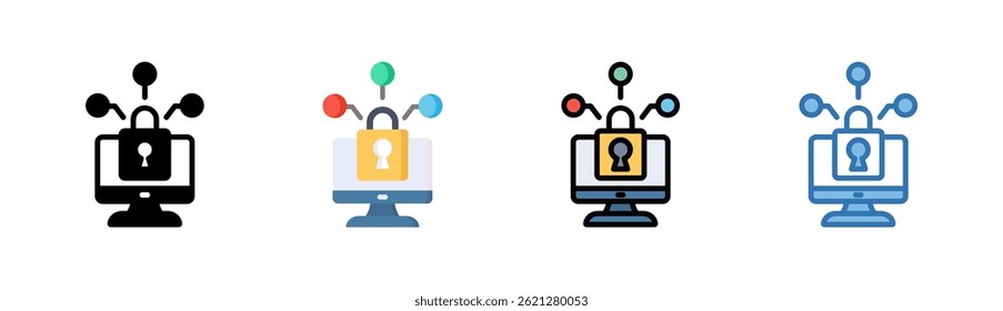 Data Encryption Icon Element For Design