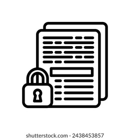 Data Encryption icon in vector. Logotype