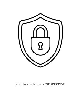 Data Encryption Padlock Keyhole Security Shield Icon