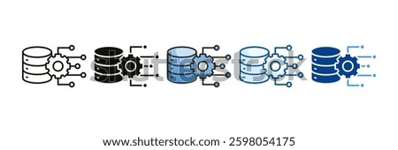 Data Engineer Icon Set Multiple Style Collection