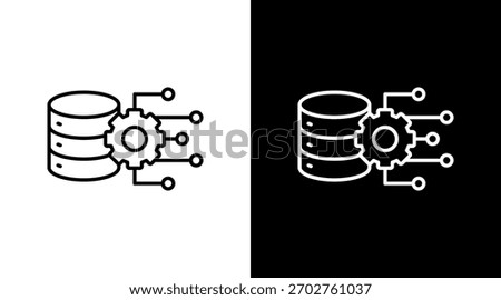 Data Engineer White Icon Set Design