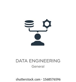 Data engineering icon vector. Trendy flat data engineering icon from general collection isolated on white background. Vector illustration can be used for web and mobile graphic design, logo, eps10