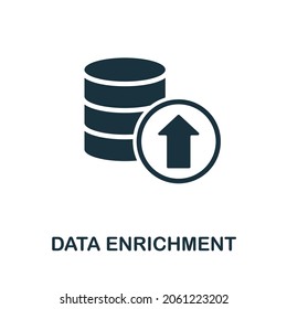 Data Enrichment Icon. Monochrome Sign From Customer Relationship Collection. Creative Data Enrichment Icon Illustration For Web Design, Infographics And More