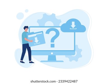 Data entry errors trending concept flat illustration