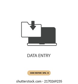 data entry icons  symbol vector elements for infographic web