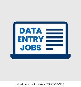 Data Entry Jobs Business Employment Icon Sign Design Vector