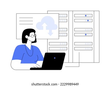 Datenerfassungsdienste abstraktes Konzept, Vektorgrafik. Datenbankverwaltung, Dateneingabe-Outsource-Unternehmen, Remote-professioneller Operator, strukturierte Informationen abstrakte Metapher.